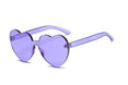 Cute Retro Love Heart Rimless Sunglasses