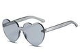 Cute Retro Love Heart Rimless Sunglasses