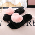 Love Heart Cotton Slippers