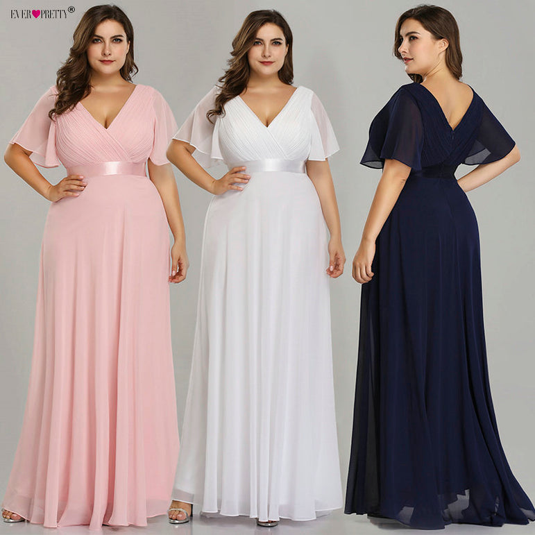 Elegant A-line Chiffon Long Evening Dress