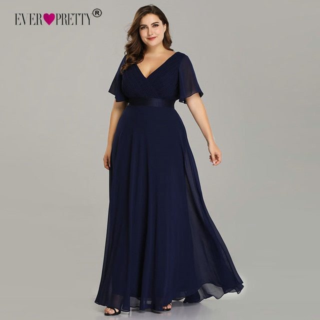 Elegant A-line Chiffon Long Evening Dress