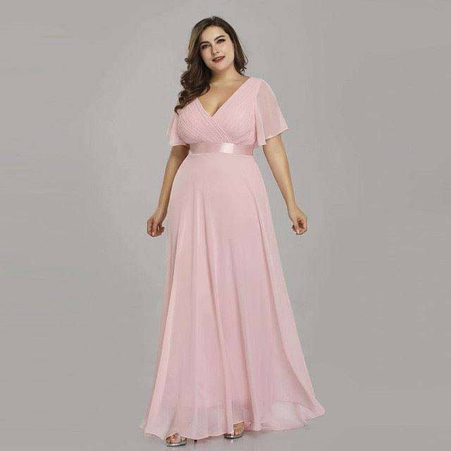 Elegant A-line Chiffon Long Evening Dress