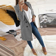 Elegant Long Sleeve Winter Woollen Coat Jacket