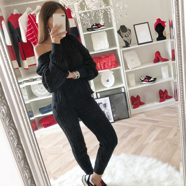 Sexy Women Cotton Tracksuit