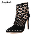 Ankle Gladiator Stiletto High Heel Sandals