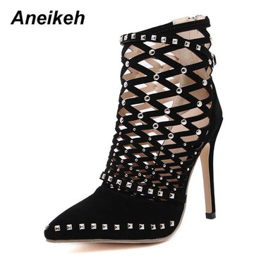 Ankle Gladiator Stiletto High Heel Sandals