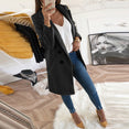 Elegant Long Sleeve Winter Woollen Coat Jacket