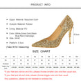 Thin Pointed Toe Metal Pumps Bridal Wedding High Heels