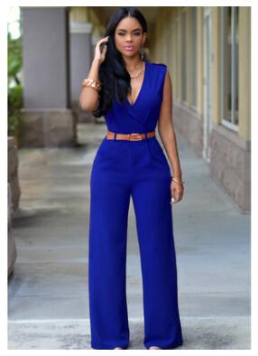 Casual Rompers High Waist  Wide leg pants jumpsuit