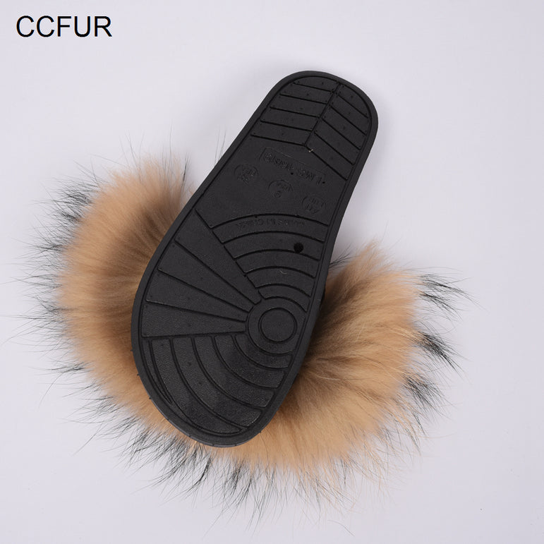 Warm Big Fluffy Fur Slipper