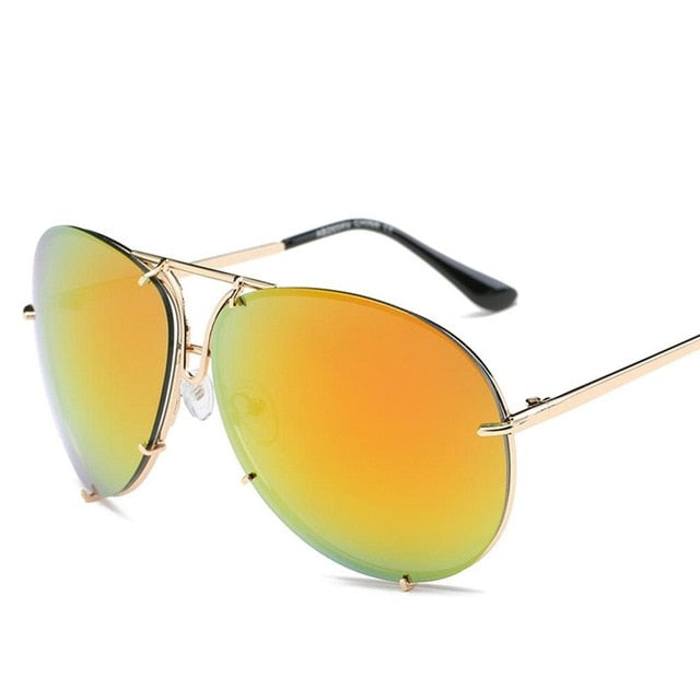 Luxury Oversize Mirror Sunglasses