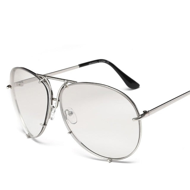 Luxury Oversize Mirror Sunglasses