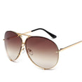 Luxury Oversize Mirror Sunglasses