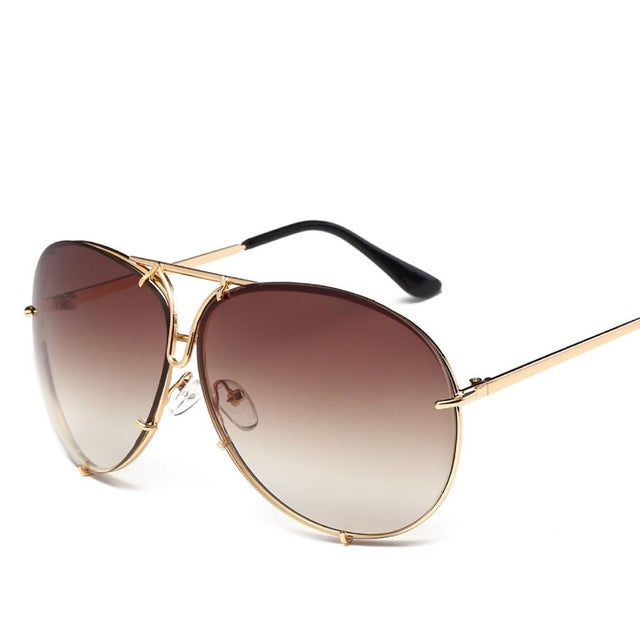 Luxury Oversize Mirror Sunglasses