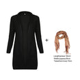 Elegant Pocket Cardigan Women Long Sleeve Jacket