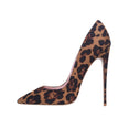 Flock Leopard Stilettos High Heels