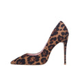 Flock Leopard Stilettos High Heels