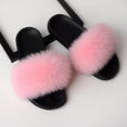 Luxury Real Fox Furry Fur Slippers