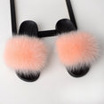 Luxury Real Fox Furry Fur Slippers