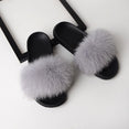 Luxury Real Fox Furry Fur Slippers