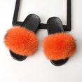 Luxury Real Fox Furry Fur Slippers