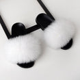 Luxury Real Fox Furry Fur Slippers