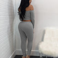 Off Shoulder Women Long Sleeve Bodycon Tracksuit