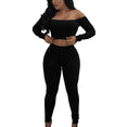 Off Shoulder Women Long Sleeve Bodycon Tracksuit