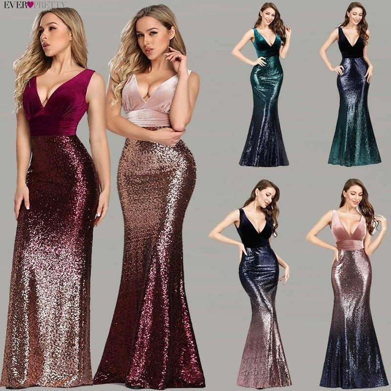 Sleeveless Mermaid Evening Dress