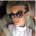 Clear Lens Vintage Half Frame Cat Eye Shades Sunglasses