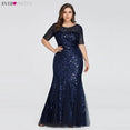 Elegant Evening Lace Appliques Mermaid Gowns Dress