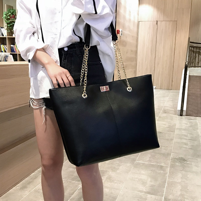 Luxury Leather women Tote Handbags