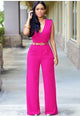 Casual Rompers High Waist  Wide leg pants jumpsuit