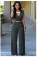 Casual Rompers High Waist  Wide leg pants jumpsuit