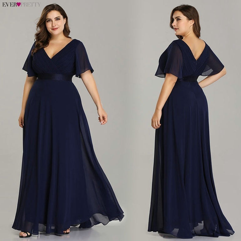 Elegant A-line Chiffon Long Evening Dress