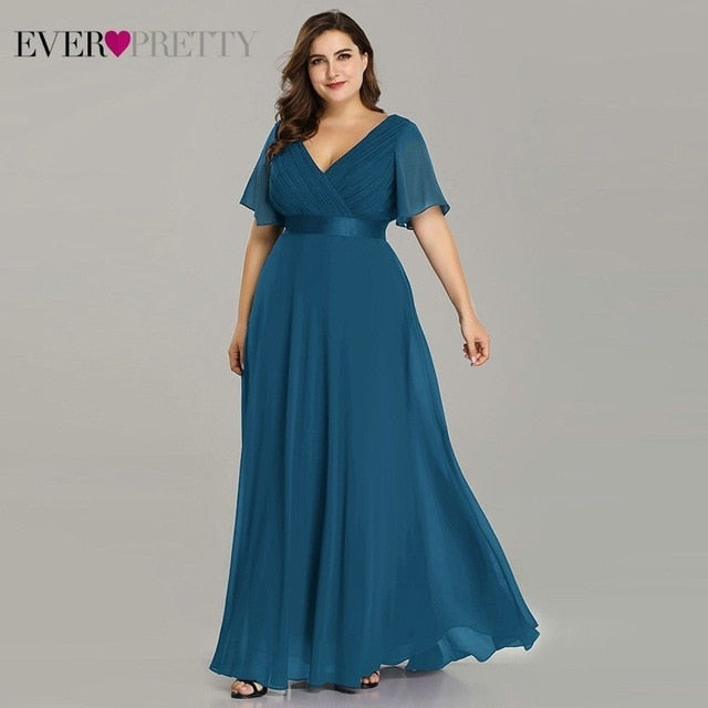 Elegant A-line Chiffon Long Evening Dress