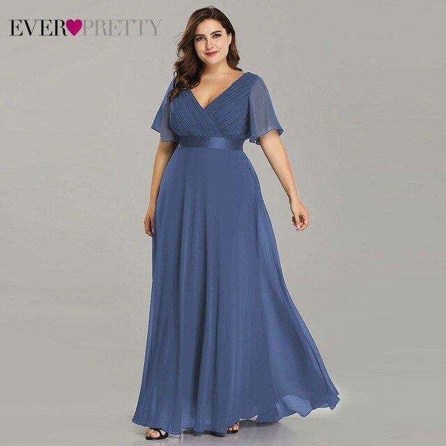 Elegant A-line Chiffon Long Evening Dress