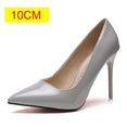 Leather Pointed Toe High Heel Pumps