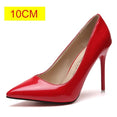 Leather Pointed Toe High Heel Pumps