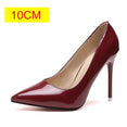 Leather Pointed Toe High Heel Pumps