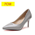 Leather Pointed Toe High Heel Pumps