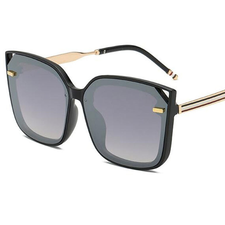 Square Frame Shades Flat Lens Sunglasses