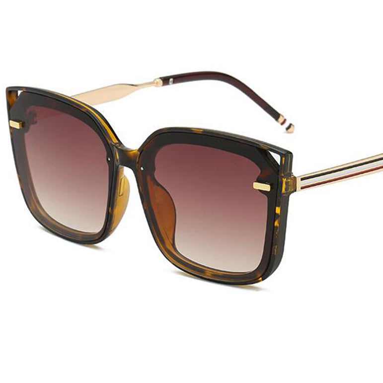 Square Frame Shades Flat Lens Sunglasses