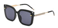 Square Frame Shades Flat Lens Sunglasses