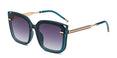 Square Frame Shades Flat Lens Sunglasses