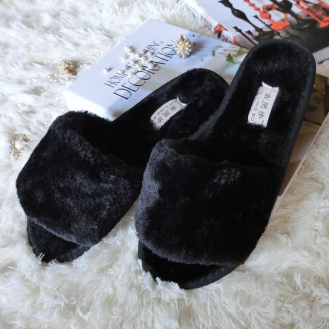 Non Slip Flat House Plush Slipper