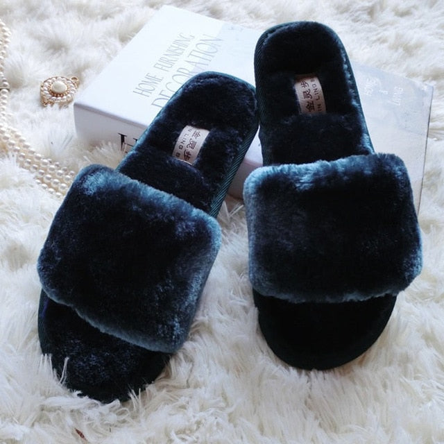 Non Slip Flat House Plush Slipper