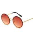 Luxury Rimless Round Sunglasses