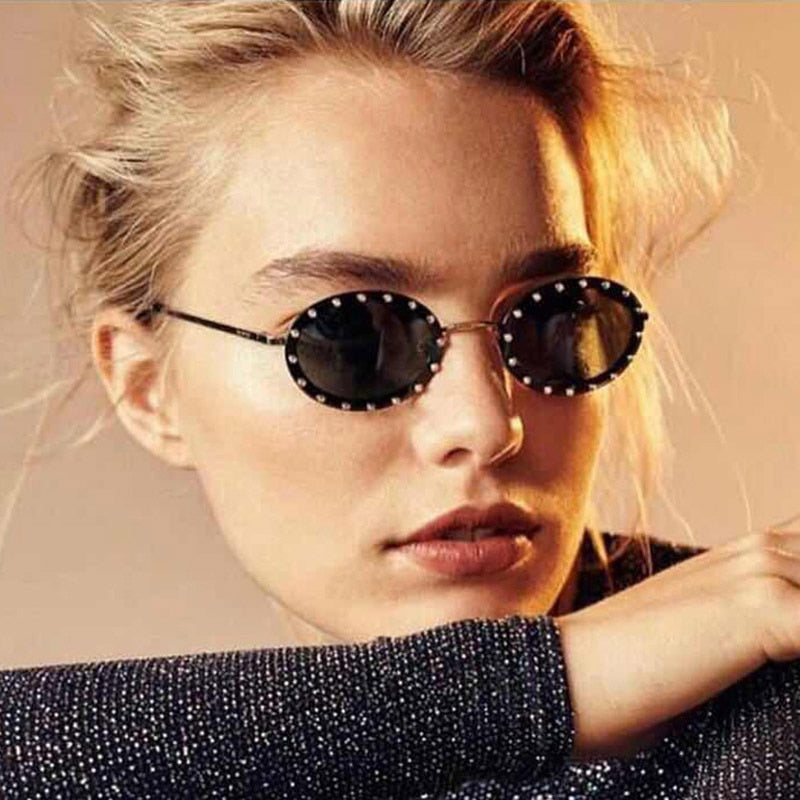 Diamond Round Vintage Crystal Over Sunglasses