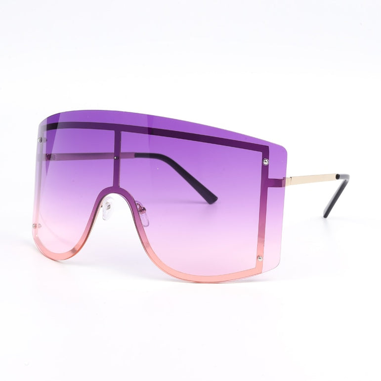 Luxury Rimless Oversized Shades Unique Sunglasses